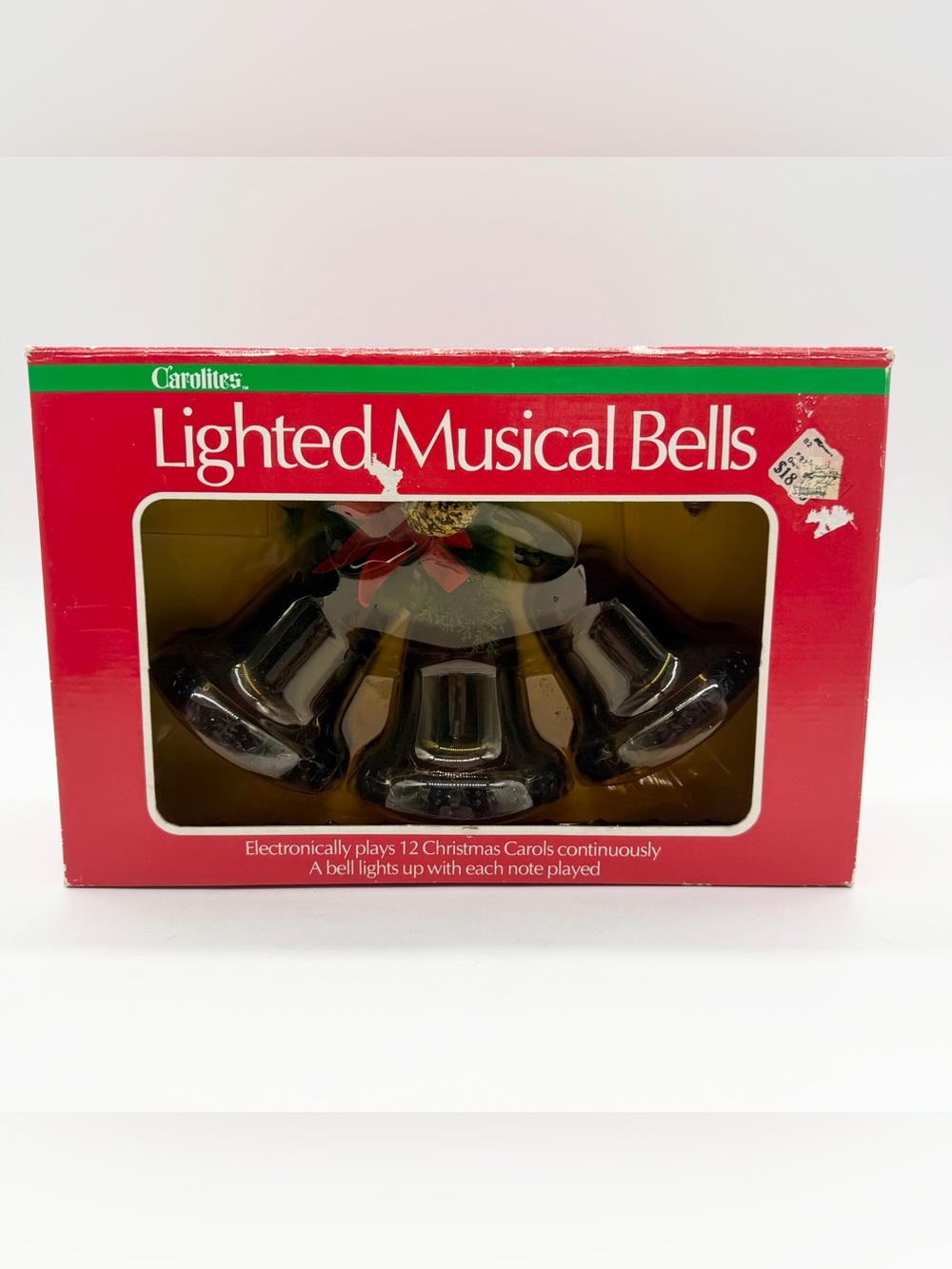 Vintage Carolites Bells of Noel Musical Lighted 3-Bell Cluster